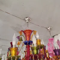 لوستر ۱۵شاخه هفت رنگ حالت دو طبقه بلوری|لوستر و چراغ آویز|تهران, بهارستان|دیوار