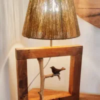 آباژور پایه چوبی