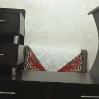 تخت خواب دونفره به همراه آینه درایور و پاتختی|تخت و سرویس خواب|بیرجند, |دیوار