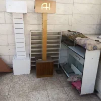 میز مدیریتی و کامپیوتری و قفسه ام دی اف|میز تحریر و کامپیوتر|لنجان, |دیوار