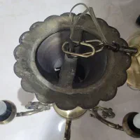لوستر برنجی ۵ شعله و ۲ عدد دیواری|لوستر و چراغ آویز|تهران, نارمک جنوبی|دیوار