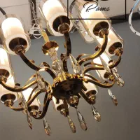 لوستر ده شاخه مدل خاص در رومالوستر فردیس|لوستر و چراغ آویز|فردیس, سرحدی|دیوار