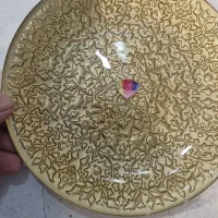 پیش دستی بلور رنگ شده با دست