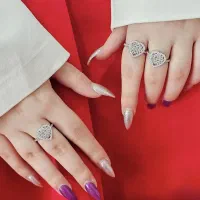 انگشتر جواهر تمام نقره مدل قلب جواهری|بدلیجات|تبریز, |دیوار