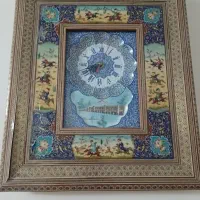 ساعت دیواری،میناکاری نقش شکارگاه