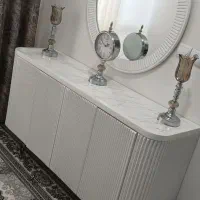 آینه کنسول چهاردرب و میز تی وی تمام چوب