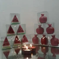 شمع یلدا ،قلمی ، وارمر|صنایع دستی و سایر لوازم تزئینی|شاهرود, |دیوار