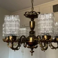 لوستر برنز قدیمی|لوستر و چراغ آویز|تهران, الهیه|دیوار