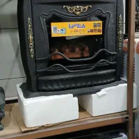 بخاری گازی طلایی/شومینه/ با ترموکوپل  برنجی/ضمانتی