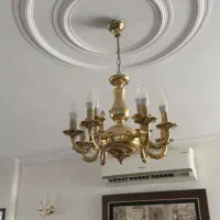 دوعدد لوستر قدیمی روکش آب طلا