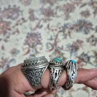 سه عدد انگشتر نقره|جواهرات|فشاپویه, |دیوار