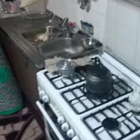 هود، سینک دوقلوباابچکان بزرگ وگاز فردار کابینت