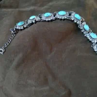 دستبند نقره فیروزه اصل نیشابور