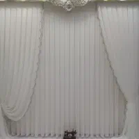 پرده کتان لب هاشیه شیک پذیرایی