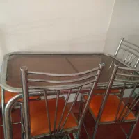 میز نهار خوری استیل درجه یک کاملا سالم