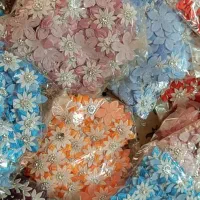 شکوفه نگین دار و گلبرگ لمسی|صنایع دستی و سایر لوازم تزئینی|گلستان (تهران), |دیوار