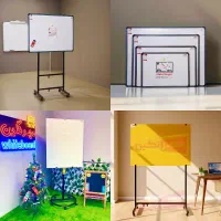 تخته وایت برد قابل حمل دیواری شیشه ای گلس برد