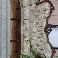 سرویس مبل ۹ نفره سلطنتی چوب راش پارچه ترکیه