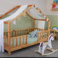 تولیدسیسمونی چوبی کودک مونته سوری سرویس خواب چوبی