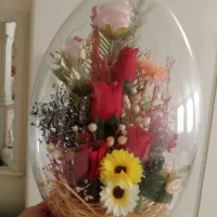 گل داخل شیشه ای