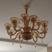 لوستر ۱۲شاخه کریستال در حد نو