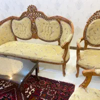 مبل نه نفره پشت و‌ رو منبت(فرحی)|مبلمان خانگی و میز عسلی|سهند, |دیوار