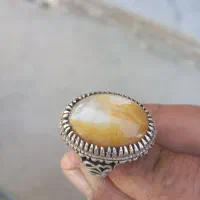 انگشتر دست ساز نقره سنگ عقیق باباقوری
