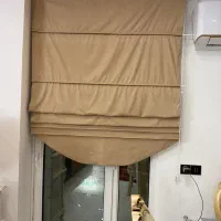 پرده رومن مخمل با میله پرده|پرده، رانر، رومیزی|ساری, |دیوار