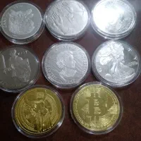 سکه مدال آبکاری نقره و طلا استیل خارجی|کلکسیون سکه، تمبر، اسکناس|تهران, امام خمینی|دیوار