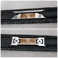 دستبند چرم با حک چشم و حک حروف ، دستبند چشم یار