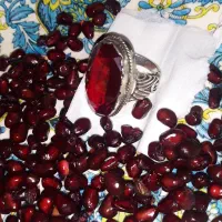 انگشتر نقره فاخر استادکیمیاکهنه بانگین یاقوت اناری