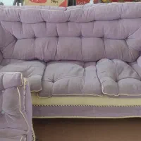 مبل هفت نفره بنفش با نشیمن راحت|مبلمان خانگی و میز عسلی|قائم‌شهر, |دیوار