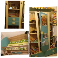 فروش ۳تیکه ست تخت و کمد کودک