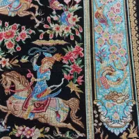 قالی دستبافت تمام ابریشم|فرش|قم, علی آباد سعدگان|دیوار