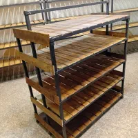 رگال قفسه جاکفشی فلزی میز ویترین شلف چوب|کتابخانه، شلف، قفسههای دیواری|تهران, صادقیه|دیوار