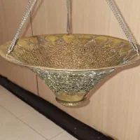 آویز برنجی مشبک، چراغ آویز قاجاری، یا بخورسوز سنتی|صنایع دستی و سایر لوازم تزئینی|تهران, قیطریه|دیوار