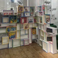 قفسه چوبی و دکور|کتابخانه، شلف، قفسه‌های دیواری|خمینی‌شهر, |دیوار