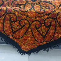 روسری چارقد پشمی ترکمن اصل طرح یوسف چهارگوش بزرگ