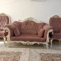 مبل کلاسیک ۷نفره چوب راش به همراه میز وسط|مبلمان خانگی و میز عسلی|بوئین زهرا, |دیوار