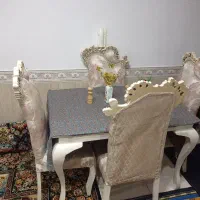 مبل هفت نفره با میز نهار خوری 4 نفره باعسلیها|مبلمان خانگی و میز عسلی|باقرشهر, |دیوار