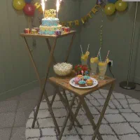 استند میز کیک میز فلزی آهن بکگراندتولد حلقه تولد|میز و صندلی غذاخوری|شاندیز, |دیوار