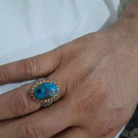 فروش انگشتره فیروزه اصل با نقره وزن بالا