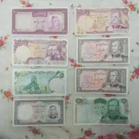 تعداد ۸ عدد اسکناس شاهی تمیز|کلکسیون سکه، تمبر، اسکناس|تهران, تهرانپارس شرقی|دیوار