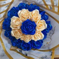 دسته گل روبانی|گل مصنوعی|قم, لسانی|دیوار