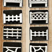 موزائیک ودورباغچه و نرده وصندلی و بلوک