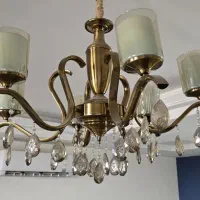 لوستر۶شاخه و۱شاخه حبابداروکنارسالنی۴شاخه سالم