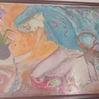 فروش تابلو نقاشی مداد رنگی و آبرنگ