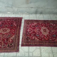 قالیچه دستباف کاشان کمیاب ۲عدد