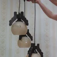 فروش لوستر چوبی|لوستر و چراغ آویز|کرج, باغستان|دیوار