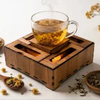باکس دمنوش، تی بگ ،چای ،چوبی ، معرق